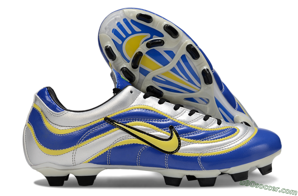 Nike Mercurial Vapor R9 FG Firm Ground Soccer Cleats - Blue/Silver/Yellow 1