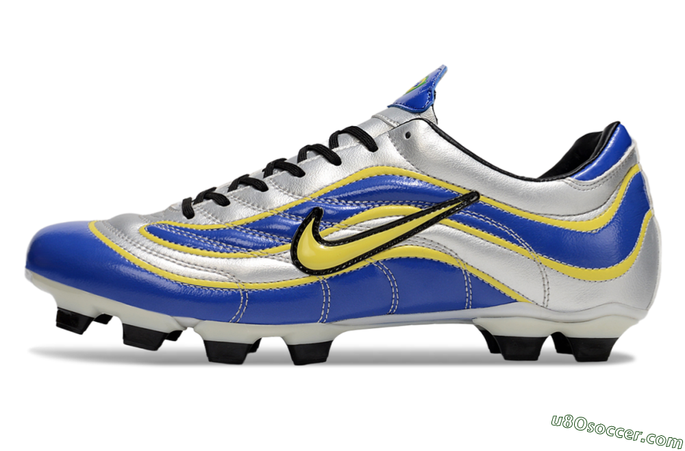 Nike Mercurial Vapor R9 FG Firm Ground Soccer Cleats - Blue/Silver/Yellow 2