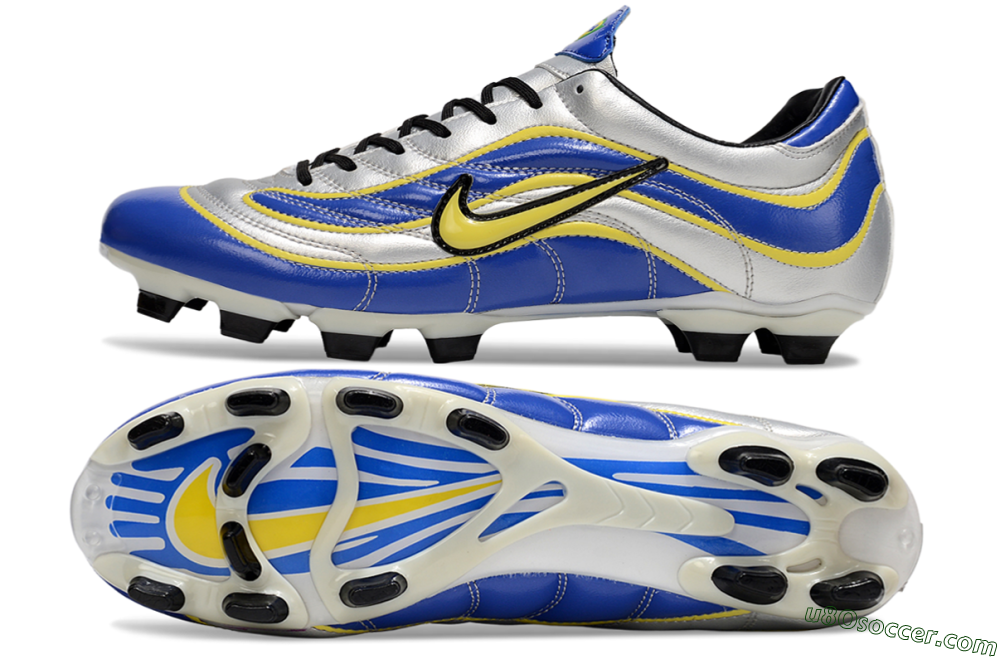 Nike Mercurial Vapor R9 FG Firm Ground Soccer Cleats - Blue/Silver/Yellow 0