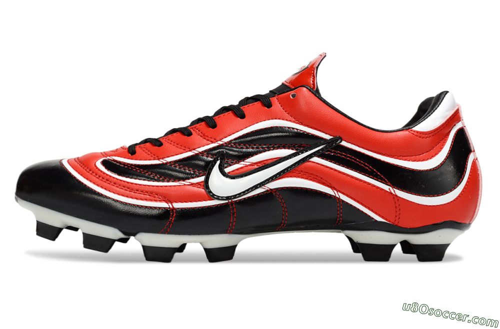 Nike Mercurial Vapor R9 FG Firm Ground Soccer Cleats - Red/Black/White 2