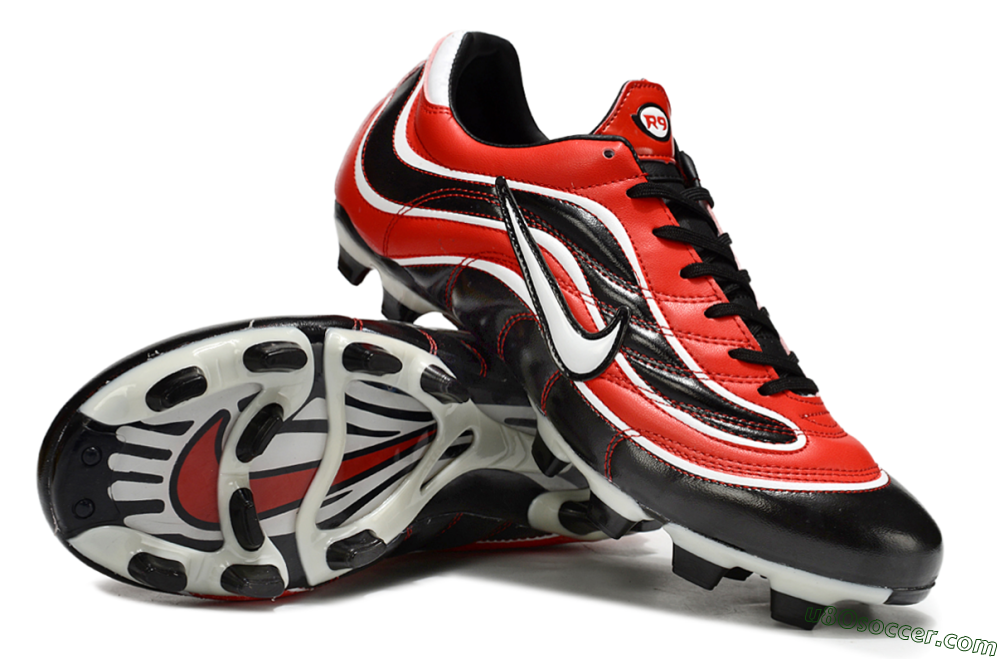 Nike Mercurial Vapor R9 FG Firm Ground Soccer Cleats - Red/Black/White 3