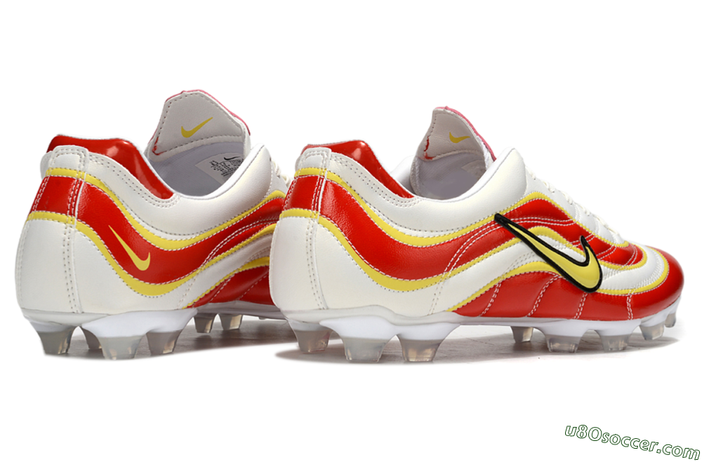 Nike Mercurial Vapor R9 FG Firm Ground Soccer Cleats - White/Red/Yellow 5