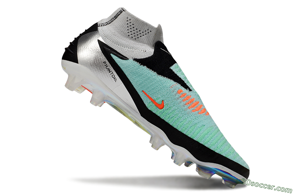 Nike Phantom 6 High Elite FG Firm Ground Soccer Cleats - Jade/Black/Orange 4