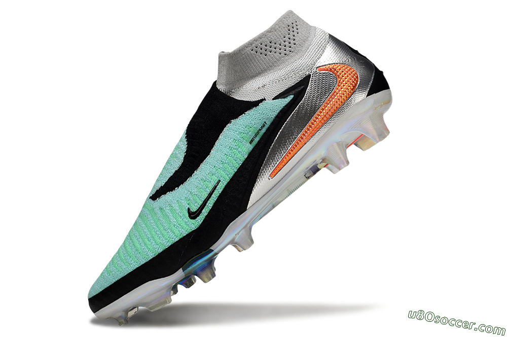 Nike Phantom 6 High Elite FG Firm Ground Soccer Cleats - Jade/Black/Orange 5
