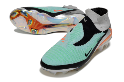 Nike Phantom 6 High Elite FG Firm Ground Soccer Cleats - Jade/Black/Orange