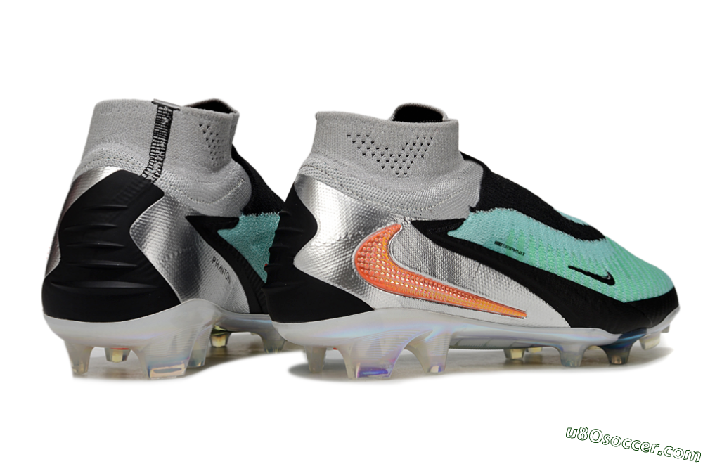 Nike Phantom 6 High Elite FG Firm Ground Soccer Cleats - Jade/Black/Orange 6