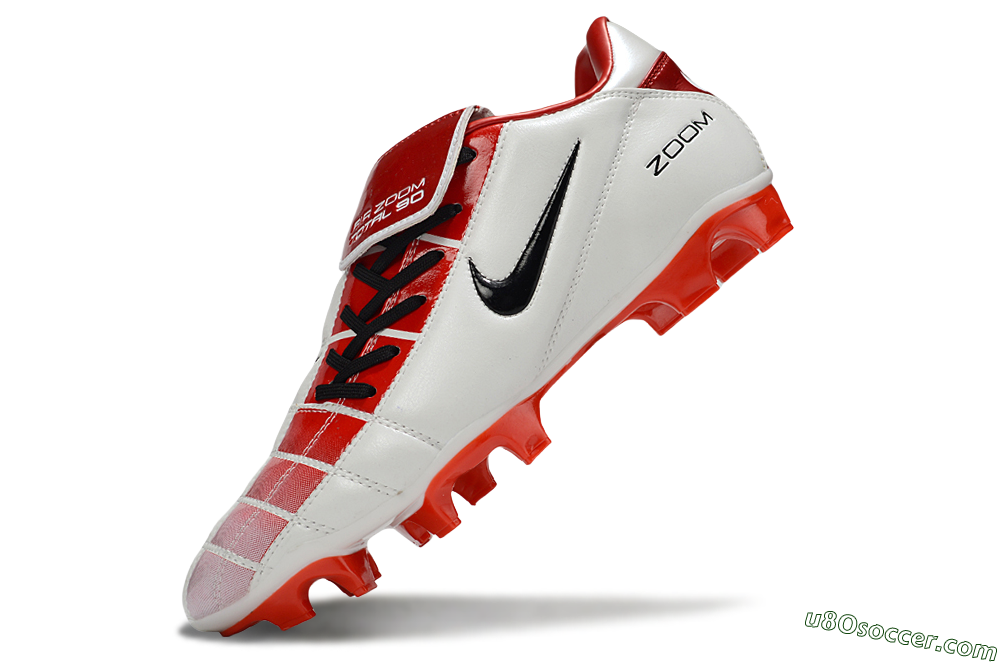 Nike Air Zoom Total 90 III FG Firm Ground Soccer Cleats - White/Black/Red 5