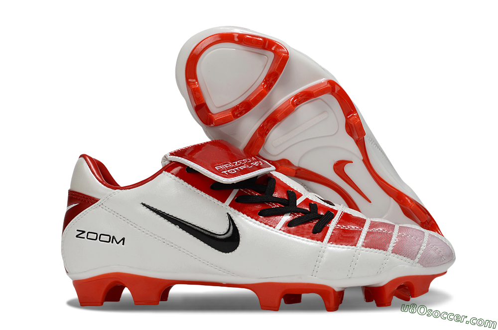 Nike Air Zoom Total 90 III FG Firm Ground Soccer Cleats - White/Black/Red 1