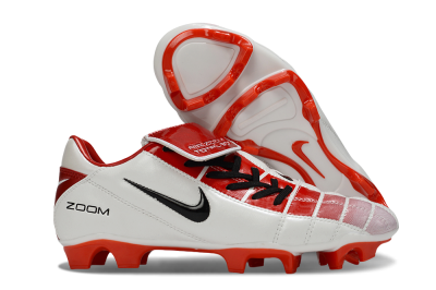 Nike Air Zoom Total 90 III FG Firm Ground Soccer Cleats - White/Black/Red