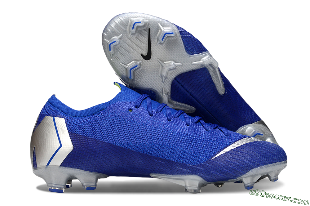 Nike Mercurial Vapor 12 Elite FG Firm Ground Soccer Cleats - Blue/Silver/Black 1