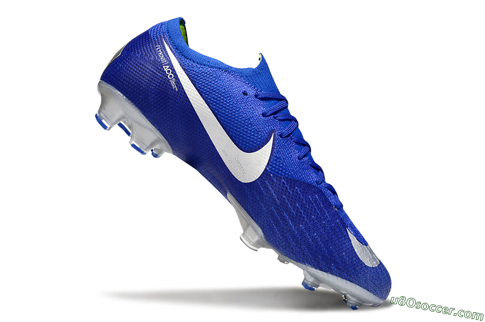 Nike Mercurial Vapor 12 Elite FG Firm Ground Soccer Cleats - Blue/Silver/Black 4