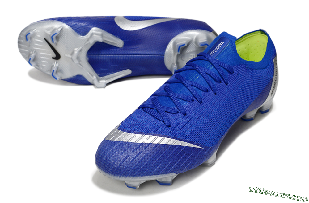 Nike Mercurial Vapor 12 Elite FG Firm Ground Soccer Cleats - Blue/Silver/Black 3