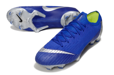 Nike Mercurial Vapor 12 Elite FG Firm Ground Soccer Cleats - Blue/Silver/Black