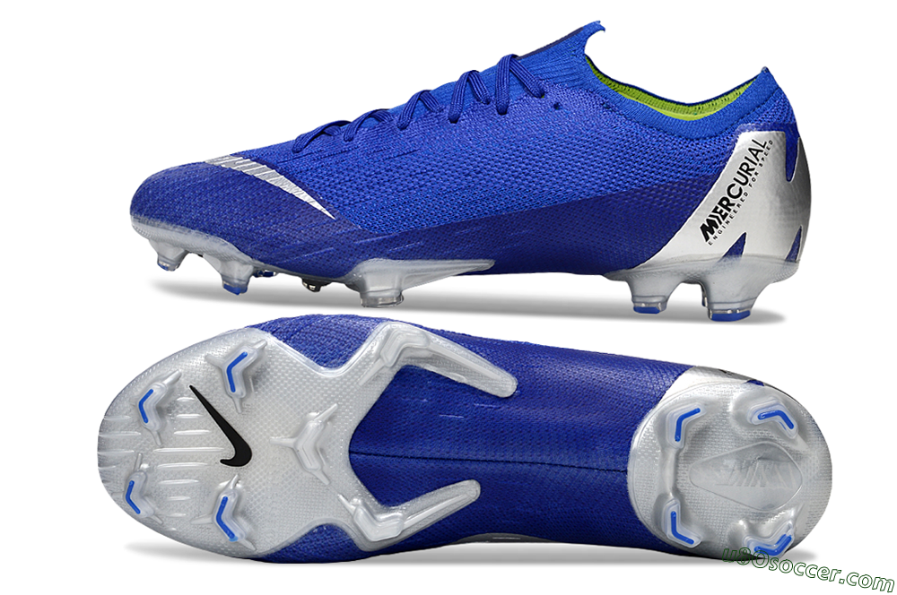 Nike Mercurial Vapor 12 Elite FG Firm Ground Soccer Cleats - Blue/Silver/Black 0