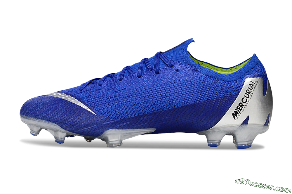 Nike Mercurial Vapor 12 Elite FG Firm Ground Soccer Cleats - Blue/Silver/Black 2