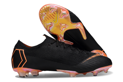 Nike Mercurial Vapor 12 Elite FG Firm Ground Soccer Cleats - Black/White/Gold