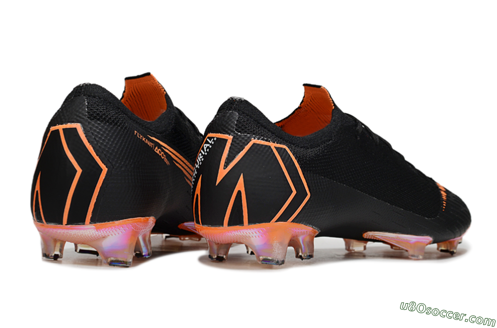 Nike Mercurial Vapor 12 Elite FG Firm Ground Soccer Cleats - Black/White/Gold 6