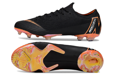 Nike Mercurial Vapor 12 Elite FG Firm Ground Soccer Cleats - Black/White/Gold