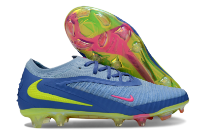 Nike Phantom 6 Low Elite FG Firm Ground Soccer Cleats - Blue/Pink/Yellow