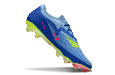 Nike Phantom 6 Low Elite FG Firm Ground Soccer Cleats - Blue/Pink/Yellow