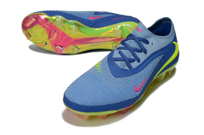 Nike Phantom 6 Low Elite FG Firm Ground Soccer Cleats - Blue/Pink/Yellow
