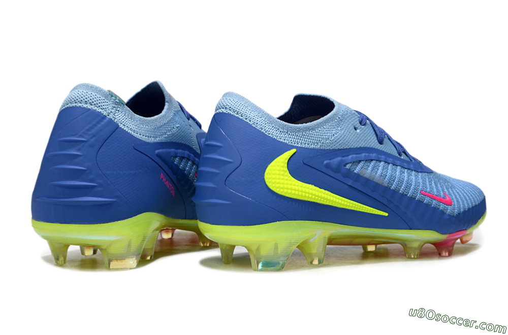 Nike Phantom 6 Low Elite FG Firm Ground Soccer Cleats - Blue/Pink/Yellow 6