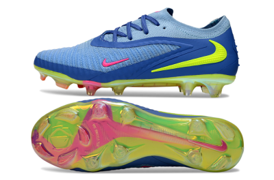 Nike Phantom 6 Low Elite FG Firm Ground Soccer Cleats - Blue/Pink/Yellow