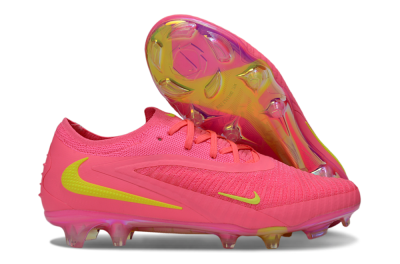 Nike Phantom 6 Low Elite FG Firm Ground Soccer Cleats - Pink/Yellow/Gold