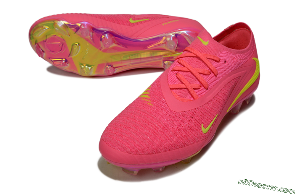 Nike Phantom 6 Low Elite FG Firm Ground Soccer Cleats - Pink/Yellow/Gold 3