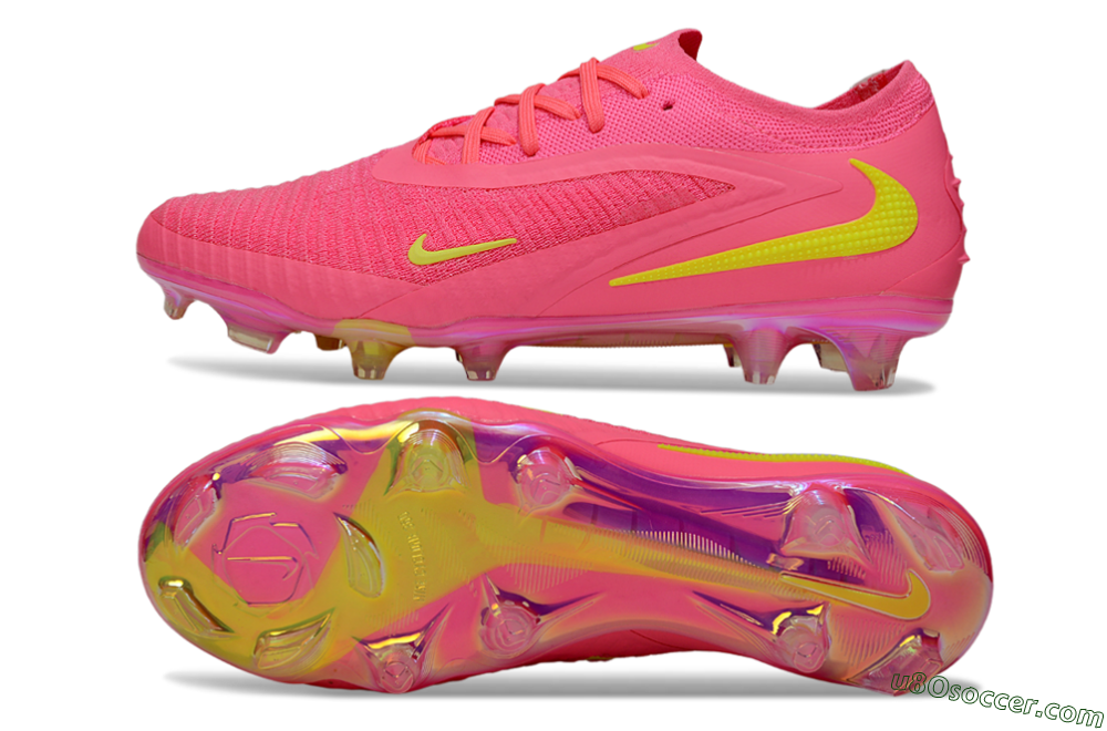 Nike Phantom 6 Low Elite FG Firm Ground Soccer Cleats - Pink/Yellow/Gold 0