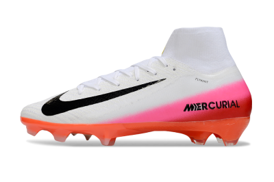 Nike Air Zoom Mercurial Superfly 10 Elite FG Firm Ground Soccer Cleats - White/Black/Pink