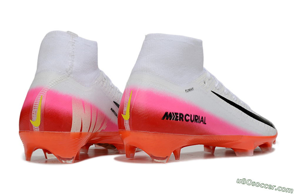 Nike Air Zoom Mercurial Superfly 10 Elite FG Firm Ground Soccer Cleats - White/Black/Pink 6