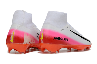 Nike Air Zoom Mercurial Superfly 10 Elite FG Firm Ground Soccer Cleats - White/Black/Pink
