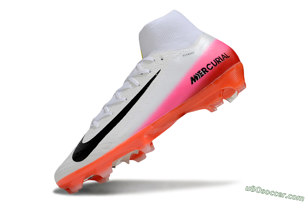 Nike Air Zoom Mercurial Superfly 10 Elite FG Firm Ground Soccer Cleats - White/Black/Pink 5