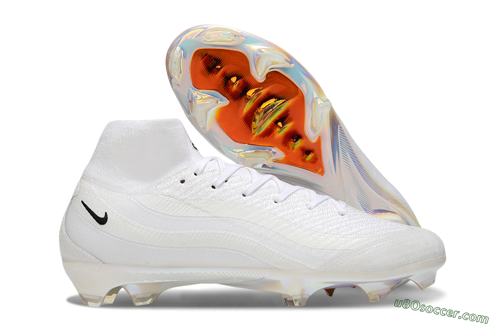 Nike Air Zoom Mercurial Superfly 10 Elite FG Firm Ground Soccer Cleats - White/Black/Gold 1