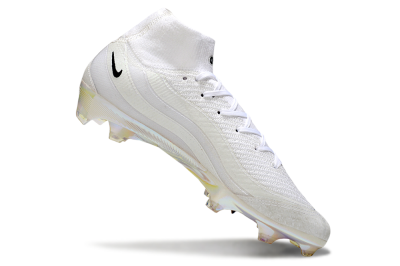 Nike Air Zoom Mercurial Superfly 10 Elite FG Firm Ground Soccer Cleats - White/Black/Gold