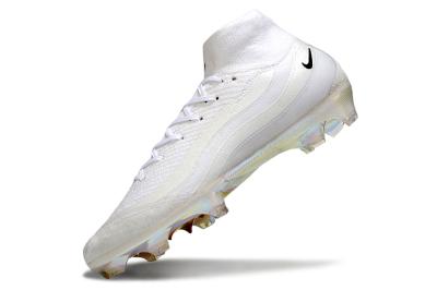 Nike Air Zoom Mercurial Superfly 10 Elite FG Firm Ground Soccer Cleats - White/Black/Gold