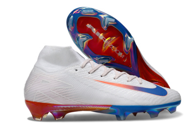Nike Air Zoom Mercurial Superfly 10 Elite FG Firm Ground Soccer Cleats - White/Blue/Red