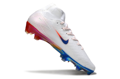 Nike Air Zoom Mercurial Superfly 10 Elite FG Firm Ground Soccer Cleats - White/Blue/Red