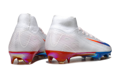 Nike Air Zoom Mercurial Superfly 10 Elite FG Firm Ground Soccer Cleats - White/Blue/Red