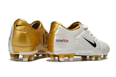 Nike Total 90 III FG Firm Ground Soccer Cleats - Silver/Black