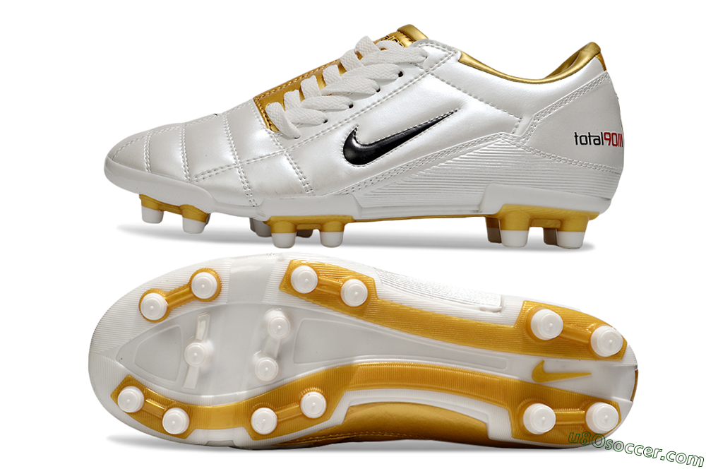 Nike Total 90 III FG Firm Ground Soccer Cleats - Silver/Black 0