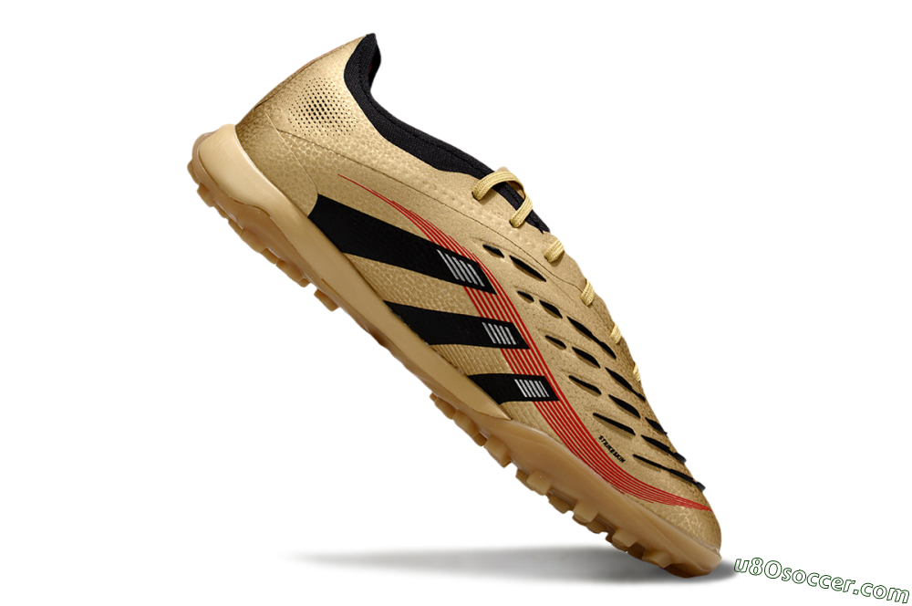 Adidas Predator 25 Elite TF Artificial Turf Soccer Shoes - Gold/Black/Red 4