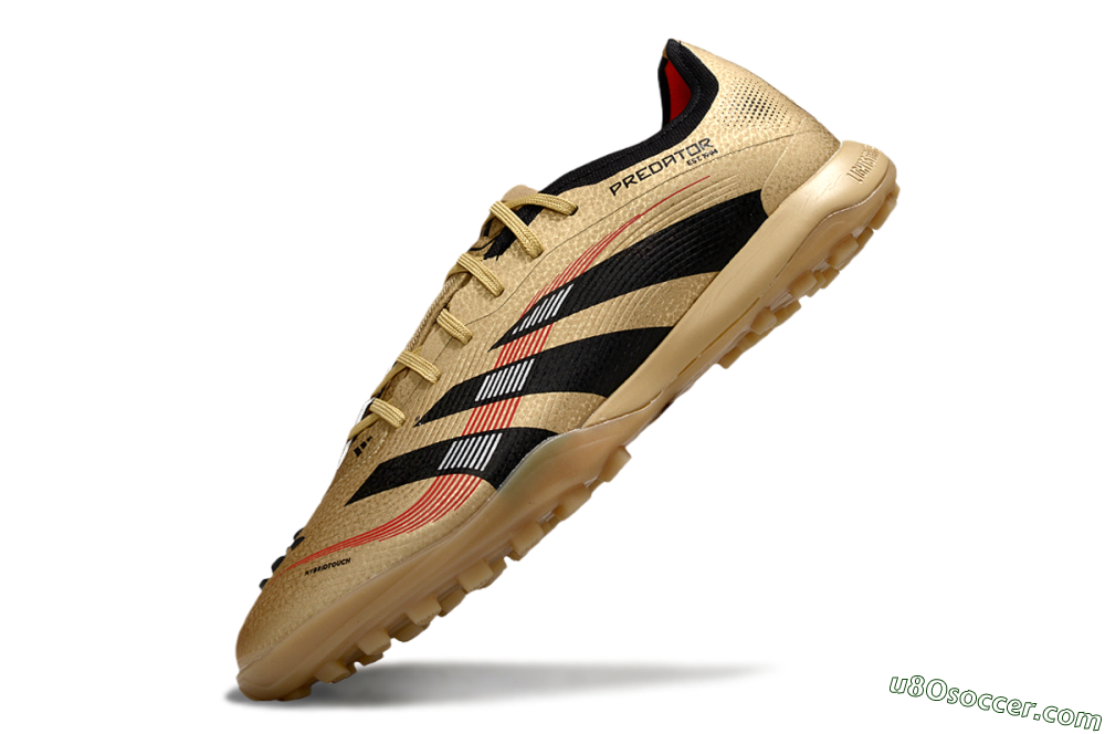 Adidas Predator 25 Elite TF Artificial Turf Soccer Shoes - Gold/Black/Red 5