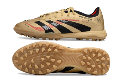 Adidas Predator 25 Elite TF Artificial Turf Soccer Shoes - Gold/Black/Red