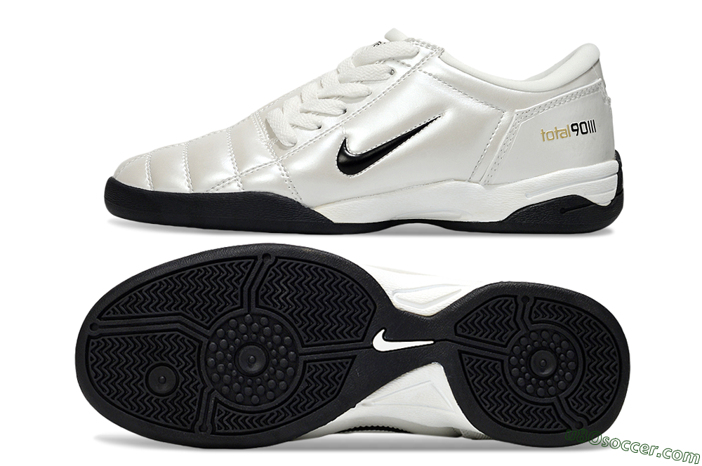 Nike Total 90 III IC Indoor & Futsal Soccer Shoes - Beige/Black/White 0
