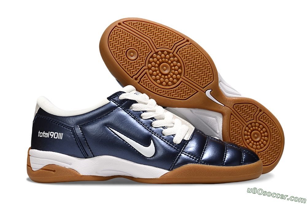 Nike Total 90 III IC Indoor & Futsal Soccer Shoes - Blue/White/Brown 1