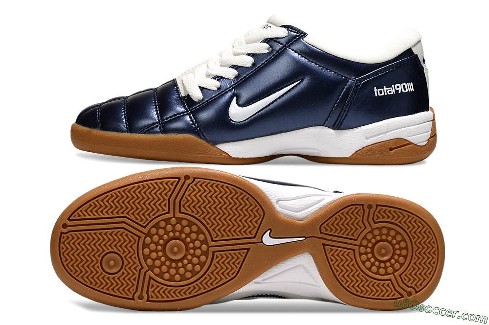 Nike Total 90 III IC Indoor & Futsal Soccer Shoes - Blue/White/Brown 0