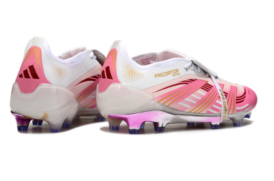 Adidas Predator 25 Elite Foldover Tongue FG Firm Ground Soccer Cleats - Pink/Gold/White