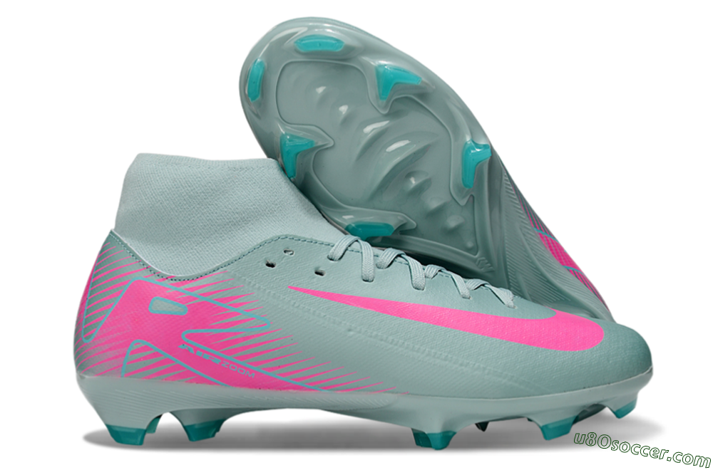 Nike Air Zoom Mercurial Superfly 10 Elite FG Firm Ground Soccer Cleats - Jade/Pink 1